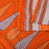 Sanskriti Vintage Sarier Orange 100% Ren Bomuld Trykt Sari 5+ yard Håndværk Bæredygtigt Stoff