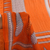 Sanskriti Vintage Sarier Orange 100% Ren Bomuld Trykt Sari 5+ yard Håndværk Bæredygtigt Stoff