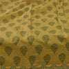 Sanskriti Vintage Sarees Indian Green Pure Cotton Printed Sari 5+yd Craft Sustainable Fabric
