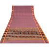 Sanskriti Vintage Sarees Pink Ikat Handwoven Odisha Pure Cotton Sari 5+yd Fabric
