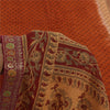 Сари Sanskriti Vintage, ржаво-оранжевое, из чистого хлопка, напечатанное сари, 5+ ярдов, ткань для рукоделия из экологически чистой ткани