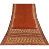 Сари Sanskriti Vintage, ржаво-оранжевое, из чистого хлопка, напечатанное сари, 5+ ярдов, ткань для рукоделия из экологически чистой ткани