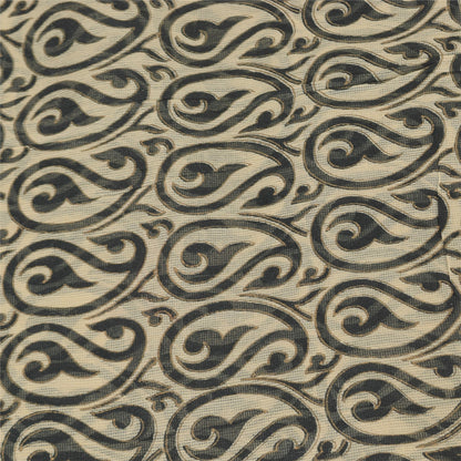 Sanskriti Vintage Sarees Cream/Black 100%Pure Cotton Print Kota Sari 5+yd Sustainable Fabric
