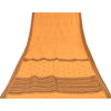 Sanskriti Vintage Sarees Peach Hand Woven Pure Cotton Sari 5+yd Craft Sustainable Fabric