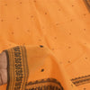 Sanskriti Vintage Sarees Peach Hand Woven Pure Cotton Sari 5+yd Craft Sustainable Fabric