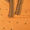 Sanskriti Vintage Sarees Peach Hand Woven Pure Cotton Sari 5+yd Craft Sustainable Fabric
