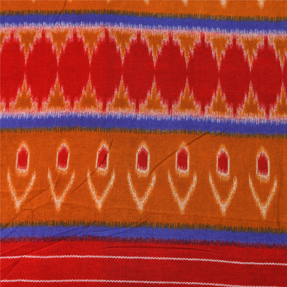 Sanskriti Vintage Sarees Indian Multi Pure Cotton Printed Sari 5+yd Craft Sustainable Fabric