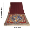 Sanskriti Vintage Sarees Red Kalamkari Handmade Pure Cotton Sari 5+yd Sustainable Fabric
