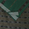 Sanskriti Vintage Sarees GreenIkat Handwoven Odisha Pure Cotton Sari 5+yd Sustainable Fabric