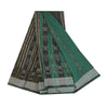 Sanskriti Vintage Sarees GreenIkat Handwoven Odisha Pure Cotton Sari 5+yd Sustainable Fabric