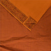 Sanskriti Vintage Sarees Saffron Hand Block Print Woven Pure Cotton Sari Sustainable Fabric