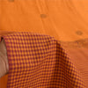 Sanskriti Vintage Sarees Saffron Hand Block Print Woven Pure Cotton Sari Sustainable Fabric