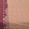 Sanskriti Vintage Sarees Peach Ikat Handwoven 100% Pure Cotton Sari 5+yd Sustainable Fabric