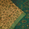 Sanskriti Vintage Sarees Indian Brown Blend Cotton Print Sari 5+yd Craft Sustainable Fabric