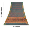 Sanskriti Vintage Sarees Ikat Handwoven Odisha 100% Pure Cotton Sari 5+yd Sustainable Fabric