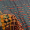 Sanskriti Vintage Sarees Ikat Handwoven Odisha 100% Pure Cotton Sari 5+yd Sustainable Fabric
