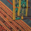 Sanskriti Vintage Sarees Ikat Handwoven Odisha 100% Pure Cotton Sari 5+yd Sustainable Fabric