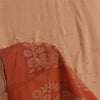 Сари Sanskriti Vintage, персиковый/оранжевый, сотканный из 100% чистого хлопка, 5+ ярдов, устойчивая ткань
