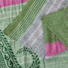 Sanskriti Vintage Sarees Indian Green Pure Cotton Printed Sari 5+yd Craft Sustainable Fabric