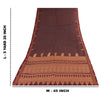 Sanskriti Vintage Sarees Wine Hand Woven 100% Pure Cotton Sari 5+yd Craft Sustainable Fabric