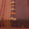 Sanskriti Vintage Sarees Wine Hand Woven 100% Pure Cotton Sari 5+yd Craft Sustainable Fabric