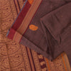 Sanskriti Vintage Sarees Wine Hand Woven 100% Pure Cotton Sari 5+yd Craft Sustainable Fabric