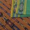 Sanskriti Vintage Sarees GreenIkat Handwoven Odisha Pure Cotton Sari 5+yd Sustainable Fabric