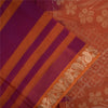 Sanskriti Vintage Sarees Pink/Orange Pure Cotton Woven Sari 5+yd Craft Sustainable Fabric