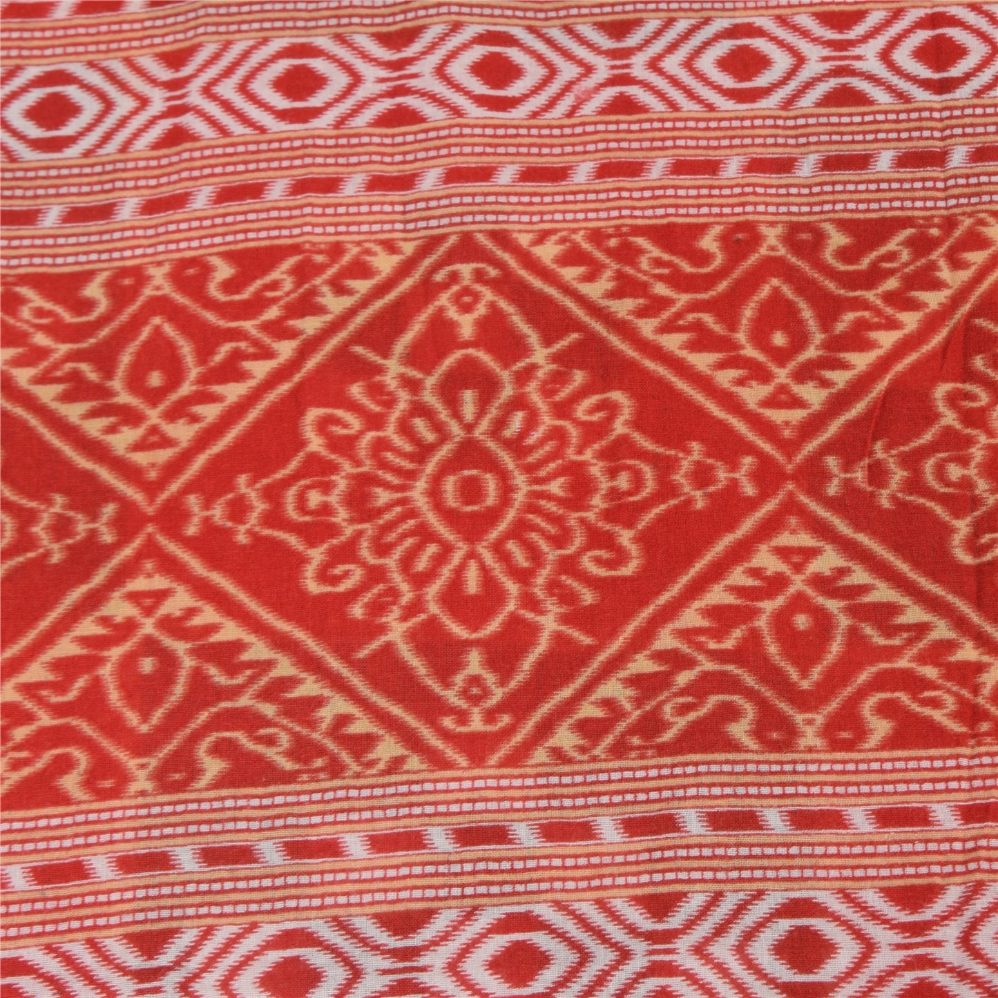 Санскритские винтажные сари Патан Патола с принтом из чистого хлопка Сари 5+ ярдов Ткань для рукоделия из экологически чистой ткани