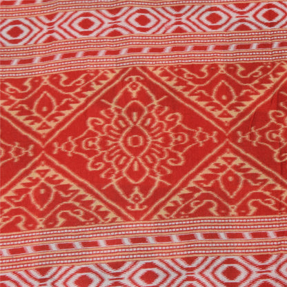 Санскритские винтажные сари Патан Патола с принтом из чистого хлопка Сари 5+ ярдов Ткань для рукоделия из экологически чистой ткани