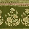 Sanskriti Vintage Sarees Green Indian 100% Pure Cotton Printed Sari 5+yd Sustainable Fabric