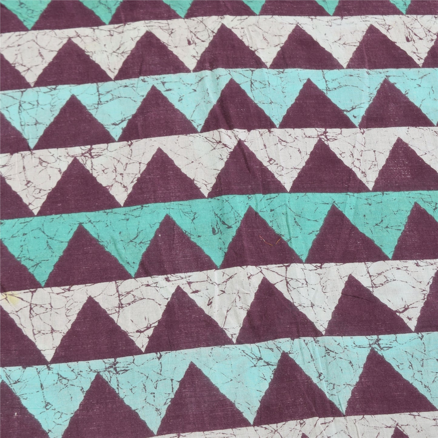 Санскритские винтажные сари фиолетовое чистое хлопковое батиковое сари 5+ ярдов ткань для рукоделия из экологически чистой ткани