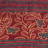 Sanskriti Vintage Sarees Peach/Red Pure Cotton Printed Sari 5+yd Craft Sustainable Fabric