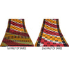 Sanskriti Vintage Sarees Indian Multi Pure Cotton Print Sari 5+yd Craft Sustainable Fabric