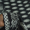 Sanskriti Vintage Sarees Black Kalamkari Handmade Pure Cotton Print Sari Sustainable Fabric