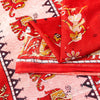 Sanskriti Vintage Sarees Pink Pure Cotton Human Animal Print 5+YD Home Deco Sari