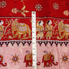 Sanskriti Vintage Sarees Pink Pure Cotton Human Animal Print 5+YD Home Deco Sari