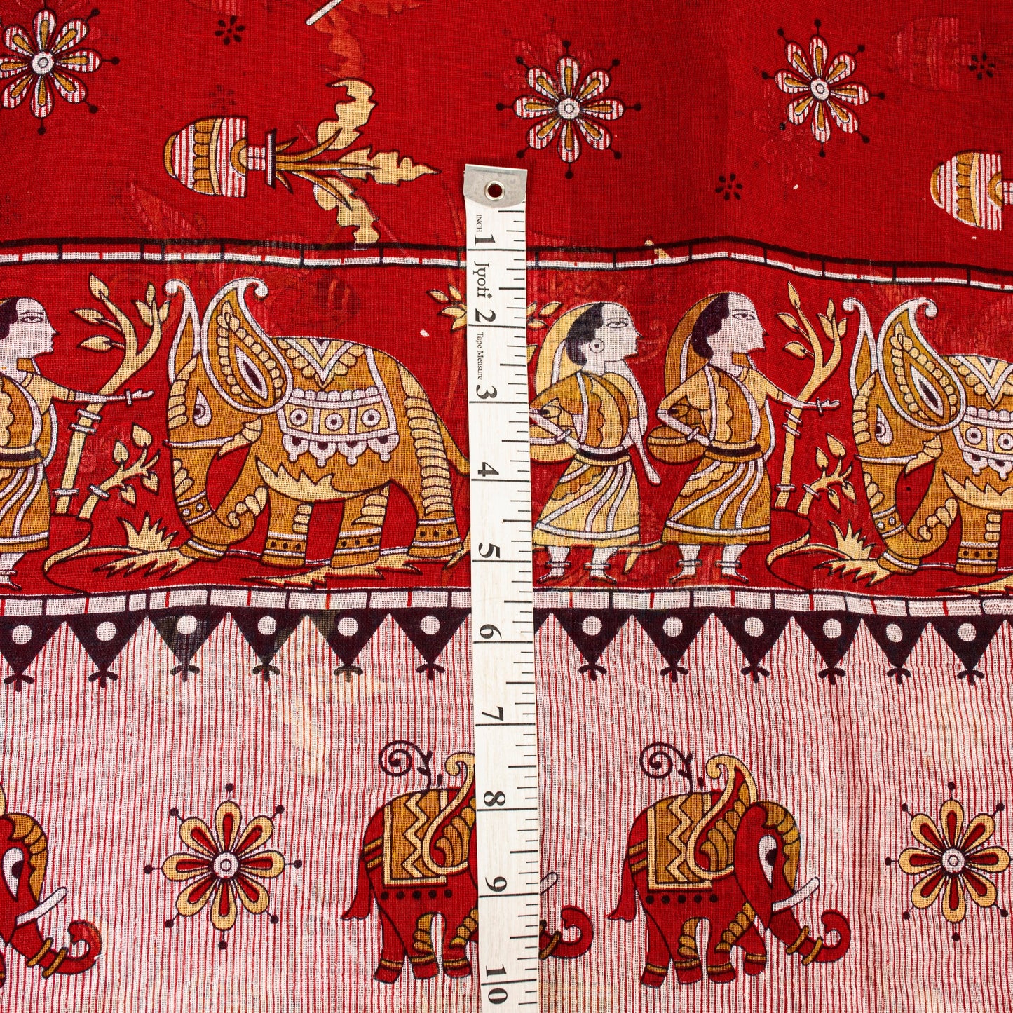 Sanskriti Vintage Sarees Pink Pure Cotton Human Animal Print 5+YD Home Deco Sari