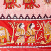 Sanskriti Vintage Sarees Pink Pure Cotton Human Animal Print 5+YD Home Deco Sari