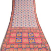 Sanskriti Vintage Sarees Ivory Pure Cotton Patan Patola Printed Sari 5+yd Sustainable Fabric