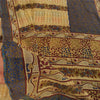 Sanskriti Vintage Sarees Cream/Blue Pure Cotton Printed Sari 5+yd Craft Sustainable Fabric