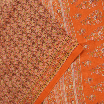 Санскритские винтажные сари темно-красное чистое хлопковое сари с принтом 5+ ярдов ткань для рукоделия из экологически чистой ткани