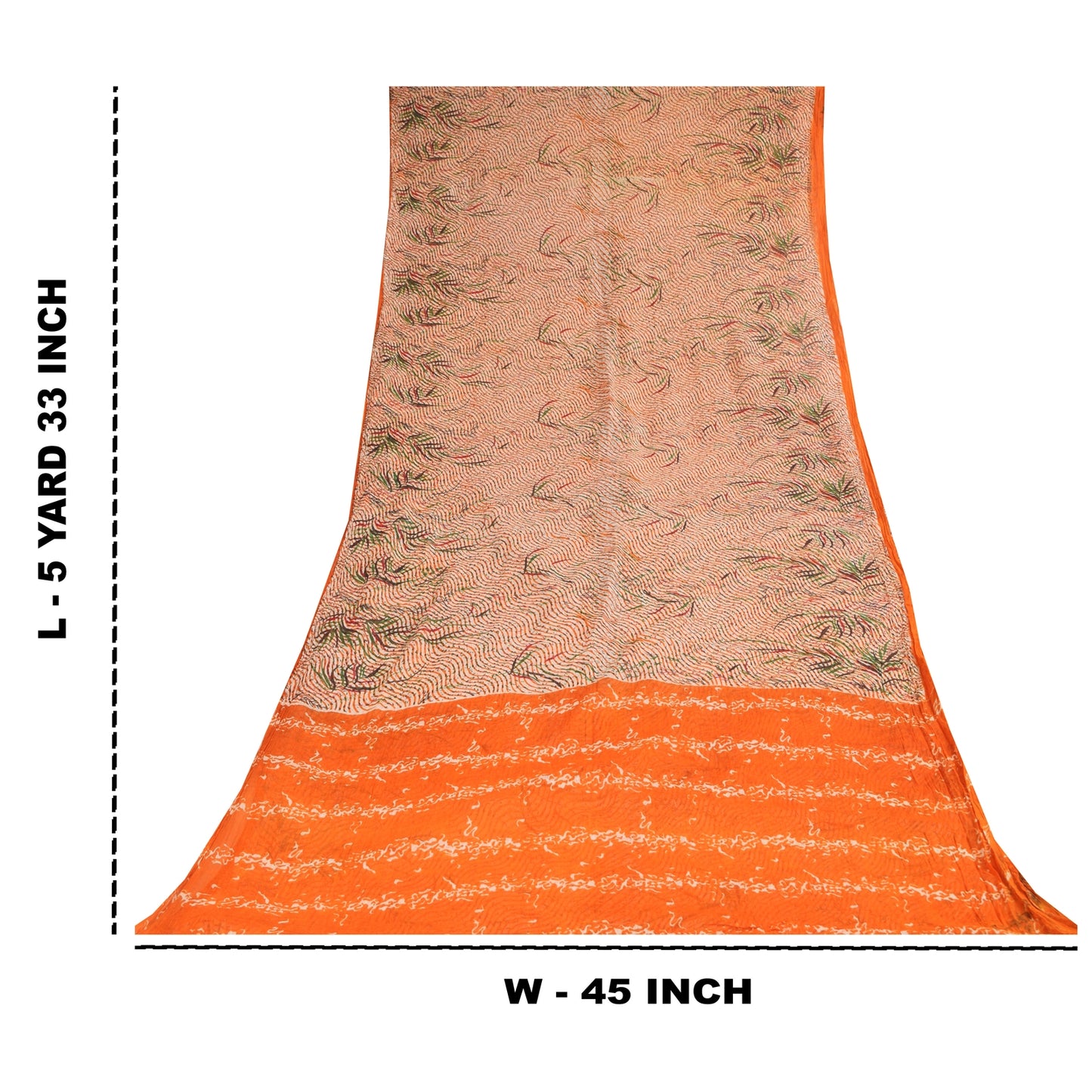Санскритские винтажные сари индийское кремовое чистое хлопковое сари с принтом 5+ ярдов ткань для рукоделия из экологически чистой ткани