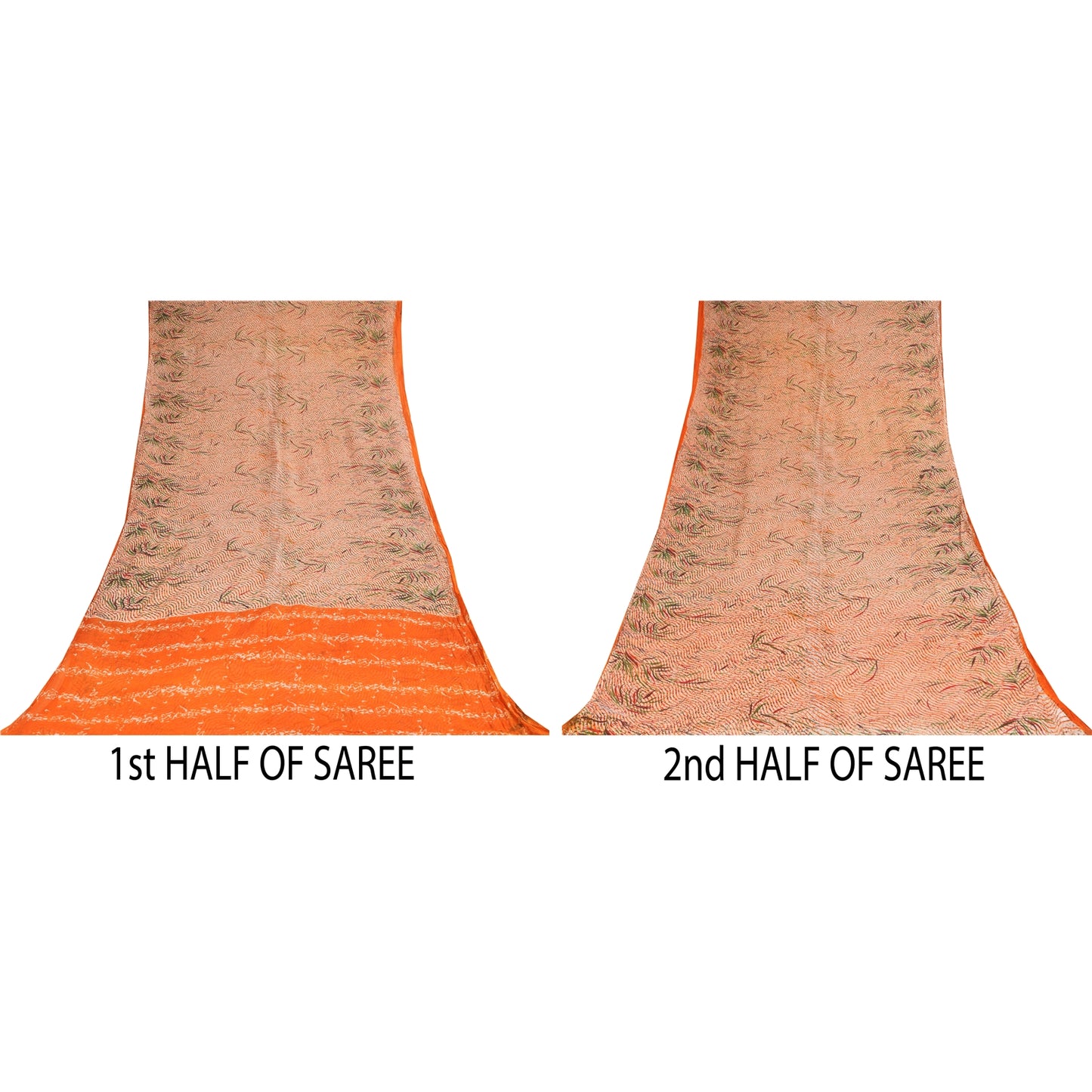 Санскритские винтажные сари индийское кремовое чистое хлопковое сари с принтом 5+ ярдов ткань для рукоделия из экологически чистой ткани