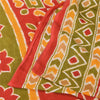 Sanskriti Vintage Sarees Indian Red Pure Cotton Printed Sari 5+yd Craft Sustainable Fabric