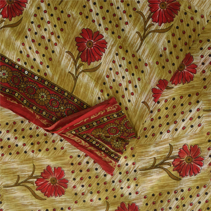 Санскритские винтажные сари индийское зеленое чистое хлопковое сари с принтом 5+ ярдов ткань для рукоделия из экологически чистой ткани