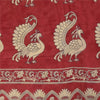 Sanskriti Vintage Sarees Ivory Kalamkari PrintPure Cotton Sari 5+yd Craft Sustainable Fabric