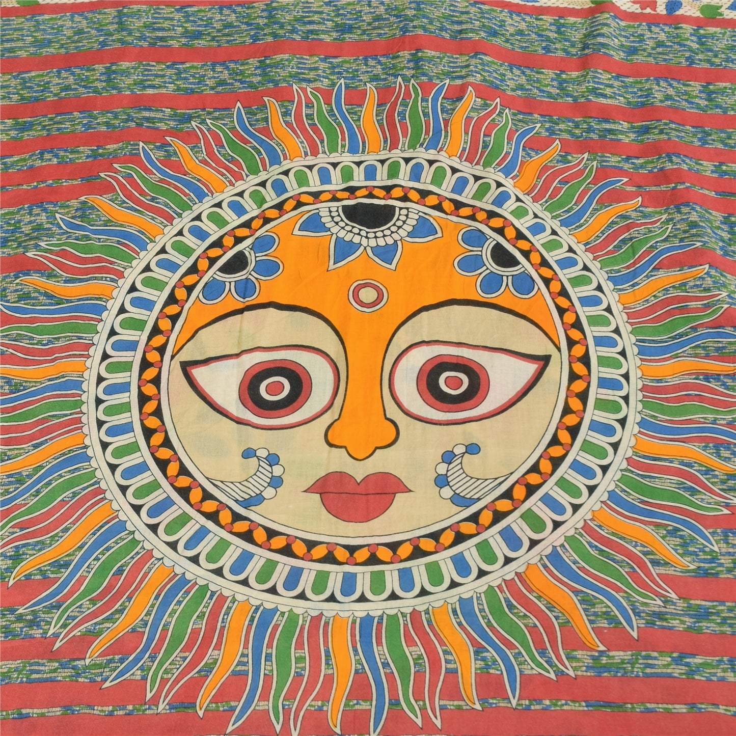 Санскритские винтажные сари индийское сари цвета слоновой кости из чистого хлопка с принтом 5+ ярдов ремесленная устойчивая ткань