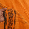 Sanskriti Vintage Sarees Orange Indian Pure Cotton Woven Sari 5+yd Craft Sustainable Fabric