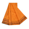 Sanskriti Vintage Sarees Orange Indian Pure Cotton Woven Sari 5+yd Craft Sustainable Fabric